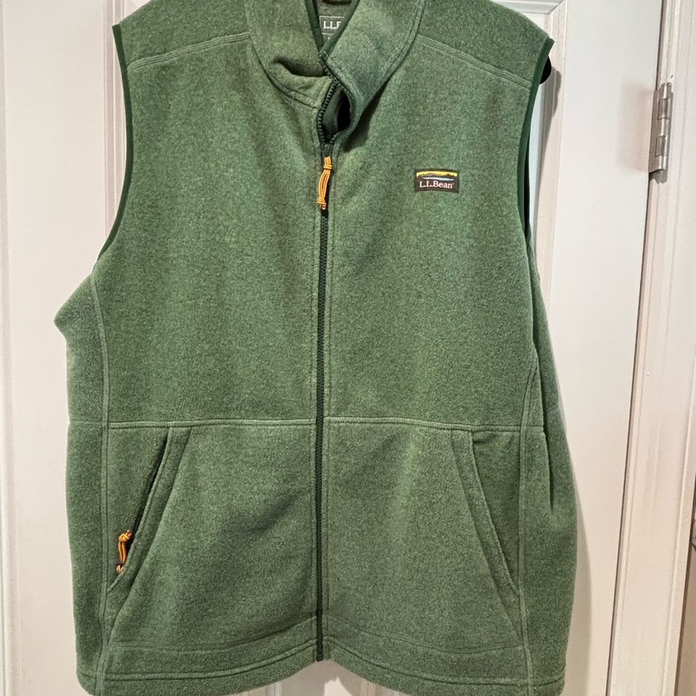 L.L.Bean Green Fleece Vest